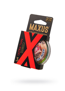 Презервативы Maxus Sensitive, ультратонкие, латекс, пластиковый кейс, 3 шт.