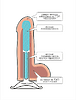 Фаллоимитатор неоскин F&F BEST COCK 8" на присоске, L 190 мм D 44 мм