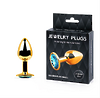 GOLDEN PLUG SMALL (втулка анальная) цвет кристалла голубой, L 72 мм, D 28 мм, вес 50г