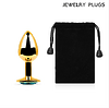 GOLDEN PLUG SMALL (втулка анальная) цвет кристалла голубой, L 72 мм, D 28 мм, вес 50г
