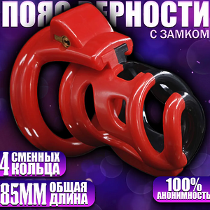 Мужской пояс верности - Колори, черный, красный