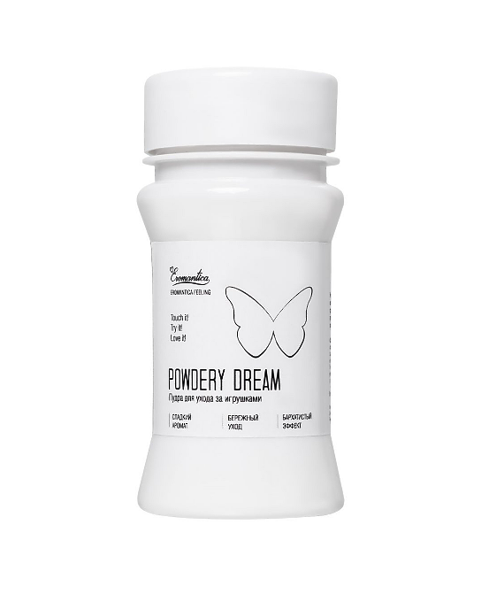 Пудра для ухода за игрушками Eromantica «Powdery Dream», с ароматом манго и орхидеи, 40 г