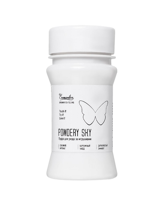 Пудра для ухода за игрушками Eromantica «Powdery Sky», с ароматом мяты, 40 г