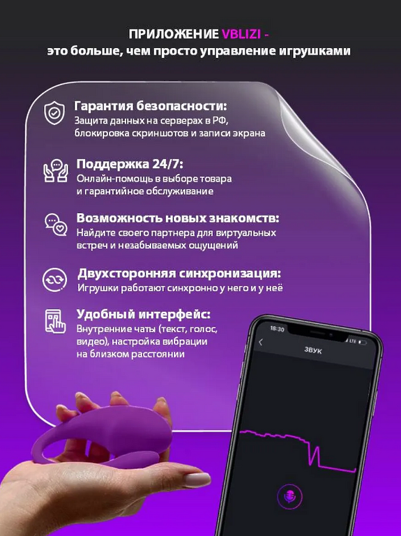  Вибратор член дистанционный с приложением