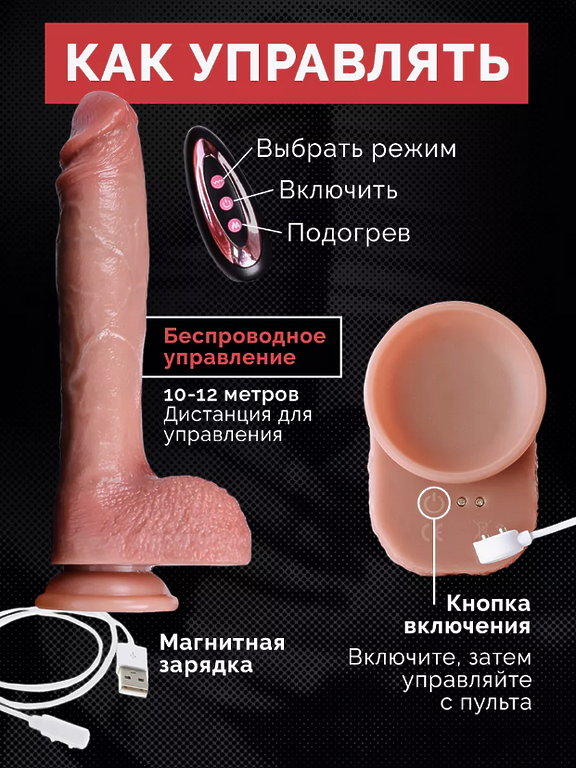 Фаллоимитатор вибратор для взрослых 18+