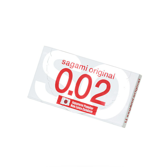 Презервативы Sagami, original 0.02, ультратонкие, гладкие, 19 см, 5,8 см, 2 шт.
