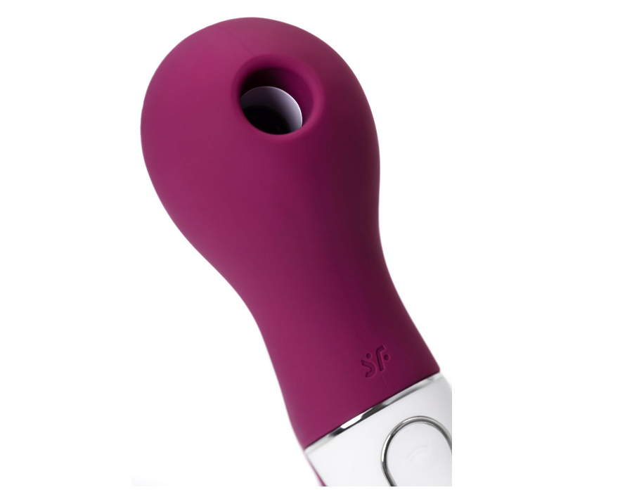 Вакуум-волновой стимулятор клитора с вибрацией Satisfyer Lucky Libra, силикон, бордовый, 15,7 см