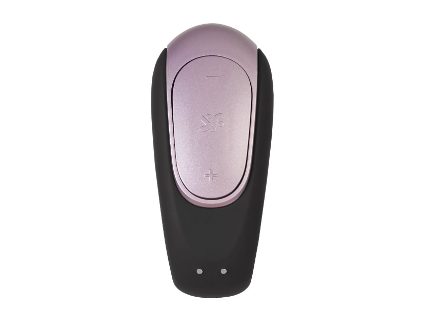 Стимулятор для пар Satisfyer Double Fun Connect App, с пультом ДУ, силикон, черный, 9 см