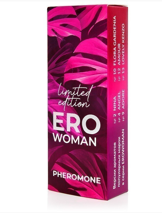 Парфюмированное средство для тела EROWOMAN №10 с феромонами 10 мл Flora Gardenia