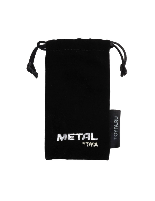 Анальная втулка Metal by TOYFA, металл, серебряная, с голубым кристаллом, 8 см, Ø 3,4 см, 85 г