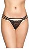 Стринги со стразами SoftLine Collection, черный, S/M