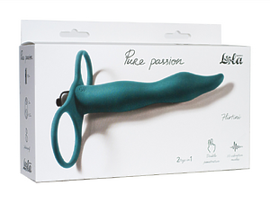 Вибронасадка для двойного проникновения Pure Passion Flirtini Green 1204-03lola