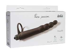 Вибронасадка для двойного проникновения Pure Passion Bramble black 1201-01lola