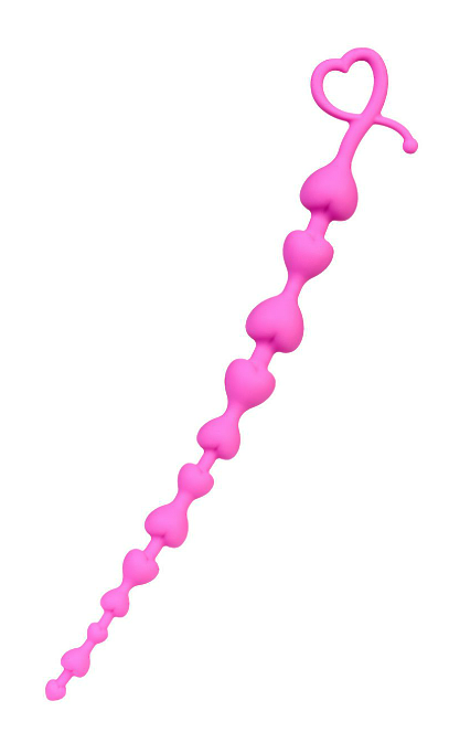 Анальная цепочка ToDo by Toyfa Long Sweety, силикон, розовый, 34 см, Ø 2,7 см