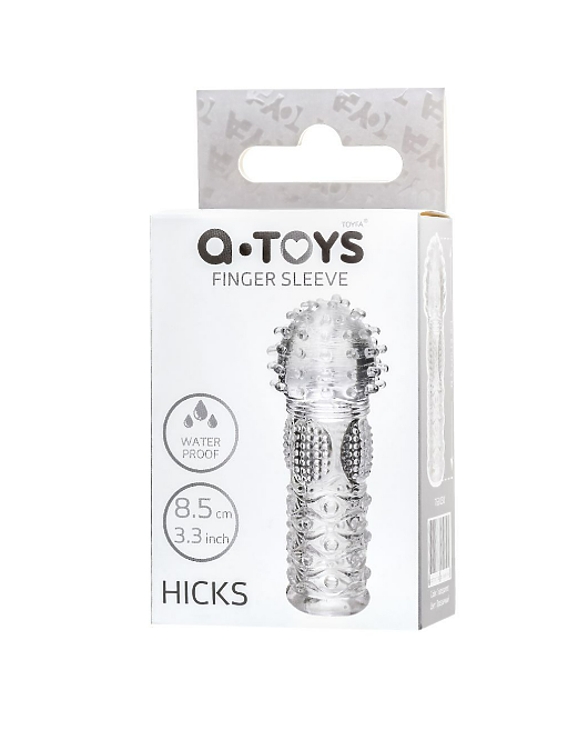 Насадка на палец A-Toys by TOYFA Hicks, TPE, прозрачный 8,5 см