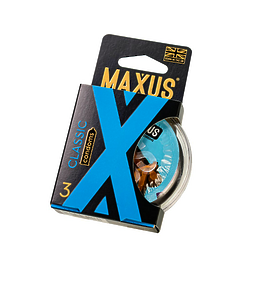 Презервативы Maxus Classic, классические, латекс, пластиковы кейс, 3 шт.