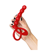 Насадка на пенис для двойного проникновения Black&Red by TOYFA, силикон, красный, 19,5 см