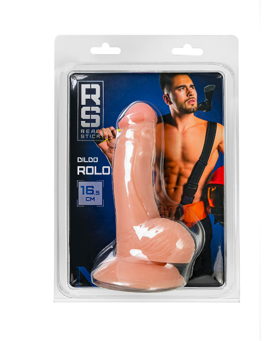 Реалистичный фаллоимитатор RealStick Nude Rolo, PVC, телесный, 17 см