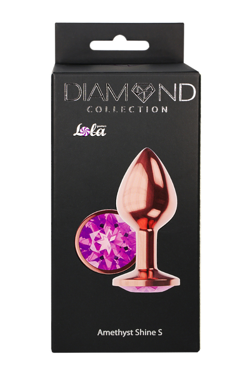 Анальная Пробка Diamond Amethyst Shine S Розовое Золото 4025-01lola