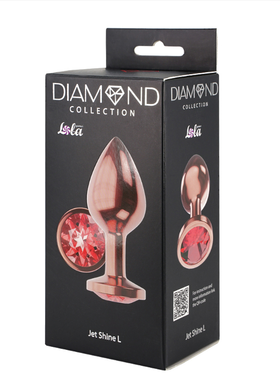 Анальная Пробка Diamond Ruby Shine L Розовое Золото 4024-02lola