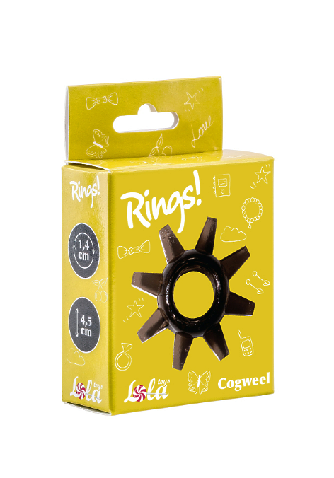 Эрекционное кольцо Rings Cogweel black 0114-91Lola