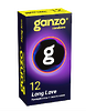 ПРЕЗЕРВАТИВЫ GANZO LONG LOVE № 12 BLACK EDITION (пролонгирующие с анестетиком),